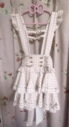 LIZLISA はしごリボンギンガムティアードスカパン