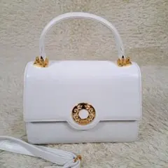 美品　ハナエモリ 2way ハンドバッグ　フォーマル　レザー　冠婚葬祭