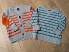 BabyGAP　カーディガン&ニット　ストライプ柄　２枚セット　サイズ80