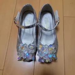 シルバー ビジュー付き フォーマルシューズ　17.5