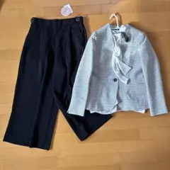 エスプリミュール　イオン　パンツホワイト　ストライプジャケット スーツフォーマル