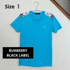 【極極美品】BURBERRY BLACK LABEL Tシャツ ブルー サイズ1のサムネイル