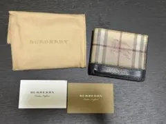バーバリー ホースフェリー ロゴ キャンバス コンパクト 二つ折り 財布