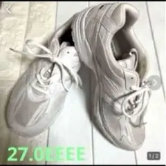 新品　SPALDINGAIR ホワイトスニーカー27.5EEEE❣️
