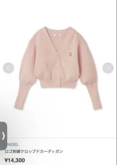 SNIDE スナイデル　ロゴ刺繍　クロップドカーディガン