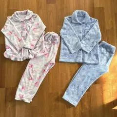 女の子☆冬用フリースパジャマ 2枚セット120 130
