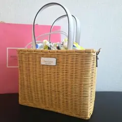 kate spade かごバッグ レモン柄