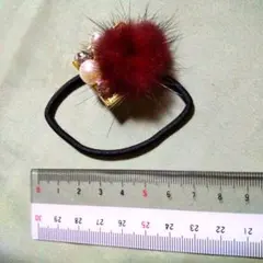 ミンクファー ヘアゴム ゴム アクセサリー パール まとめ髪 着物 卒業式