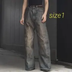 NVRFRGT 3D Twisted Wide Leg Jeans サイズ1