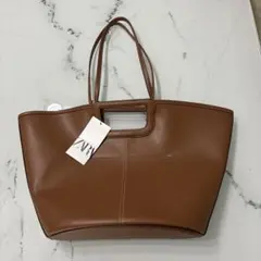 ZARA ブラウン トートバッグ 約40cm