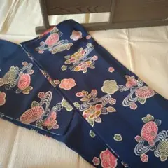 夏物セール【レア柄、美品・絽】大正ロマン、羽柄が個性的、萩が涼しげ