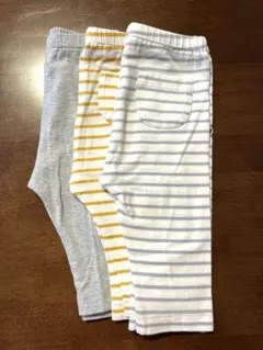 ユニクロ　レギンスパンツ　90㎝　7分丈　ピングー　ひつじのショーン　ボーダー