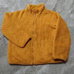 オレンジ フリースジャケット ジッパー付き