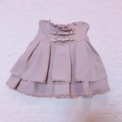 LIZLISA 2連リボンベルトスカパン ピンク