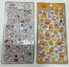 正規品 プチドロップステッカー 101匹わんちゃん　くまのプーさん
