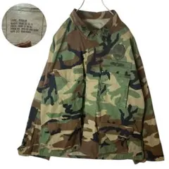 グッドデザイン古着 迷彩カモフラ×刺繍ワッペンミリタリージャケットゆったりサイズ