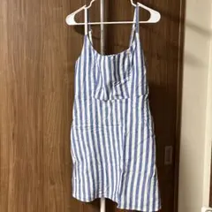 OLD NAVY 青白ストライプ キャミワンピース M