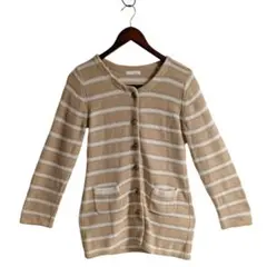 良品 INDEX ストライプ ニットカーディガン おでかけ 旅行 春 桜 花見