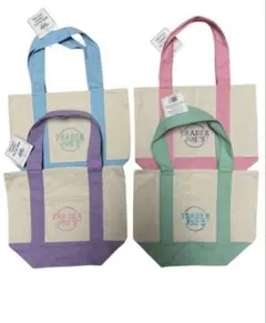 人気Trader Joe'sミニトートバッグ 2026年限定色　パープル