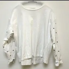 SEASON REASON ホワイト長袖カットソー　レディース　しまむら　L