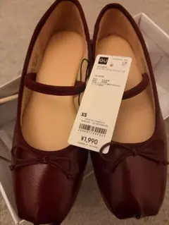 GU ストラップバレエシューズ 18 WINE XS