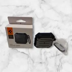 Spigen AirPods (2021) 専用ケース ブラックカラビナ付き