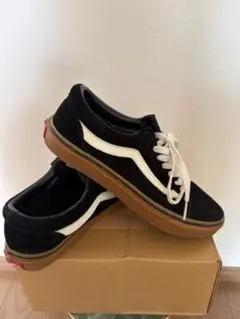 【美品】VANS オールドスクール DX ガムソール ブラック 25cm