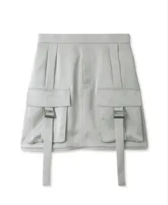 LILY BROWN リリーブラウン サテンカーゴミニスカート ライトブルー　m