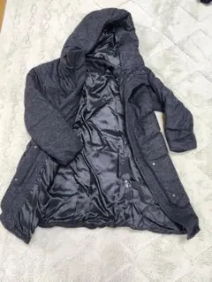 UNIQLO　ダークグレー フード付き ロングダウンジャケット