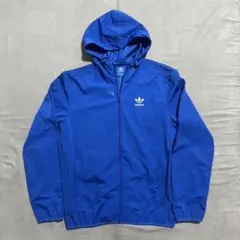 adidas originalsフード付きナイロンジャケット 青