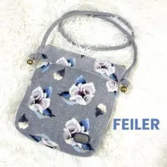 新品 未使用 FEILER 花柄ショルダーバッグ ローランサン ネイビー 
