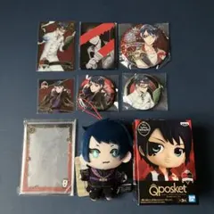 デュース・スペード ツイステ Qposket マスコット カードケース 缶バッジ