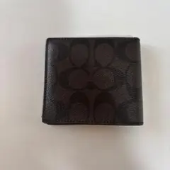 COACH 二つ折り財布 シグネチャー ダークブラウンのサムネイル