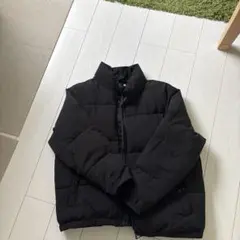 ブラック ダウンジャケット ショート丈