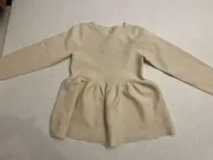 コカ coca エンボス長袖裾フレアトップス