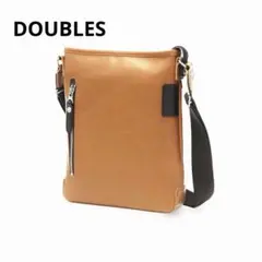 美品✨doubles ダブルス レザー ショルダーバッグ キャメル おでかけ