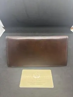 0057878 馬革 二つ折り財布 GANZOコードバン　ダークブラウンのサムネイル