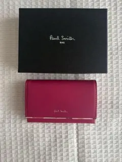 新品未使用 ポールスミス 名刺入れ 本革レザー ピンク花柄