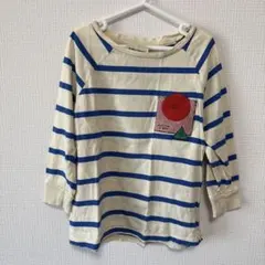 BOBO CHOSES、長袖カットソー 100cm 青白ストライプ