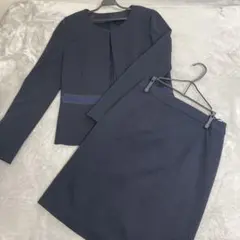 !値下げ!美品!レディース スーツ セットアップ ネイビー 9号 フォーマル