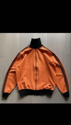 超美品 adidasトラックジャケット オレンジ 西ドイツ デサント 小松菜奈着