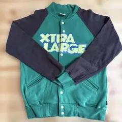 XLARGE ロゴ スウェット スタジャン M 緑 黒のサムネイル