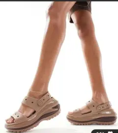 美品 クロックス クラシック メガ クラッシュ サンダル 22cm