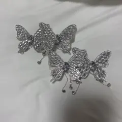 蝶々 ヘアクリップ 髪飾り 2個セット