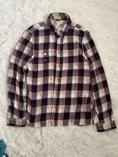 DIESEL チェックシャツ メンズS レザータグ付 コットン100%