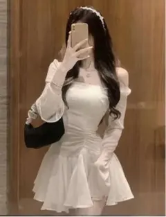 大人気❤️レースミニワンピース　お洒落　オトナ可愛い