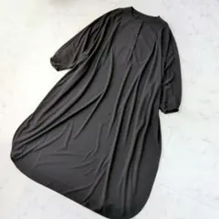 美品 セオリーリュクス DUANE NORA ボウタイロングワンピース ブラック