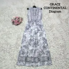 【未使用級♡定価4.6万】グレースコンチネンタル　オーナメントプリントサロペット