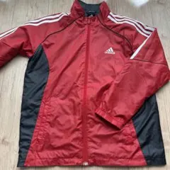 adidasアディダス★赤ナイロンジャンバー★シャカシャカ★アウター150㎝秋冬