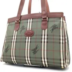 未使用級✨️ バーバリーズ トートバッグ ノバチェック シャドーホース 三層式